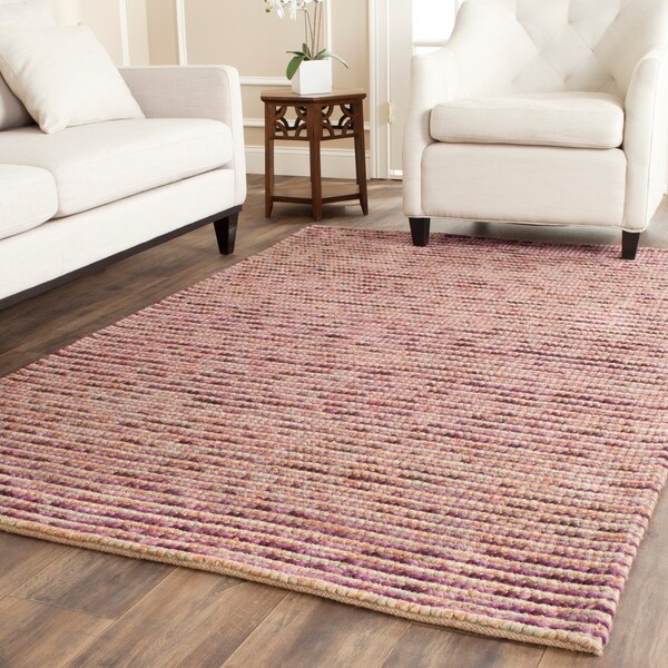 Safavieh Hand-knotted Vegetable Dye Chunky Purple Hemp Rug - 8' x 10'
