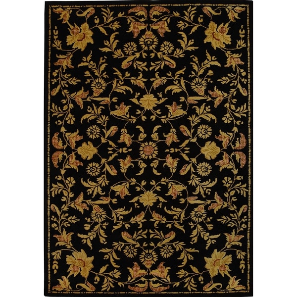 Safavieh Handmade Metro Garden Scrolls Black New Zealand Wool Rug - 8' x 10'