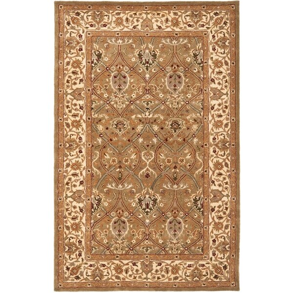 Safavieh Handmade Mahal Green/ Beige New Zealand Wool Rug - 9'6" x 13'6"