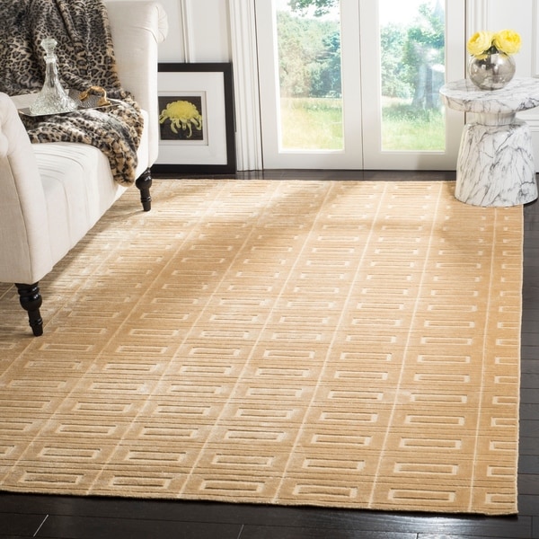 Safavieh Handmade Mirage Mid-Century Modern Champagne Bronze Viscose Rug - 9' x 12'