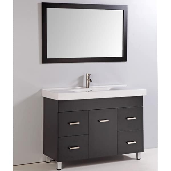 Shop Ceramic Top 48-inch Single Sink Bathroom Vanity with ...