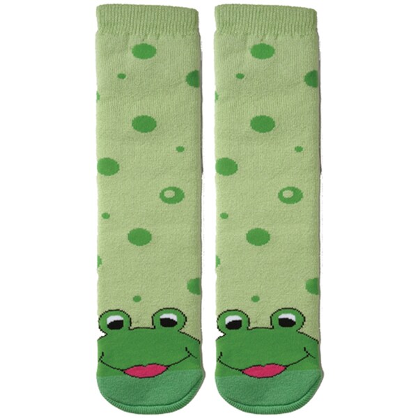 Tubular Novelty Socks-Frog -Green Bubbles