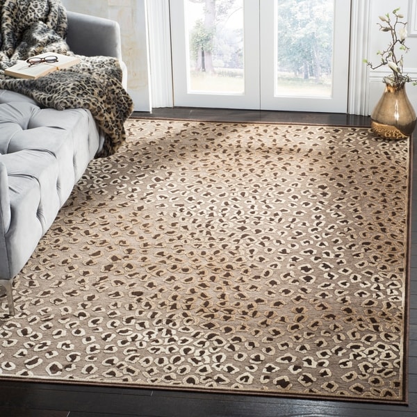 Shop Safavieh Paradise Leopard Light Brown Viscose Rug - 4' x 5' 7 ...