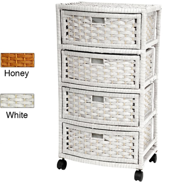 Natural Fiber Four Drawer Storage Chest (China) Storage & Organization