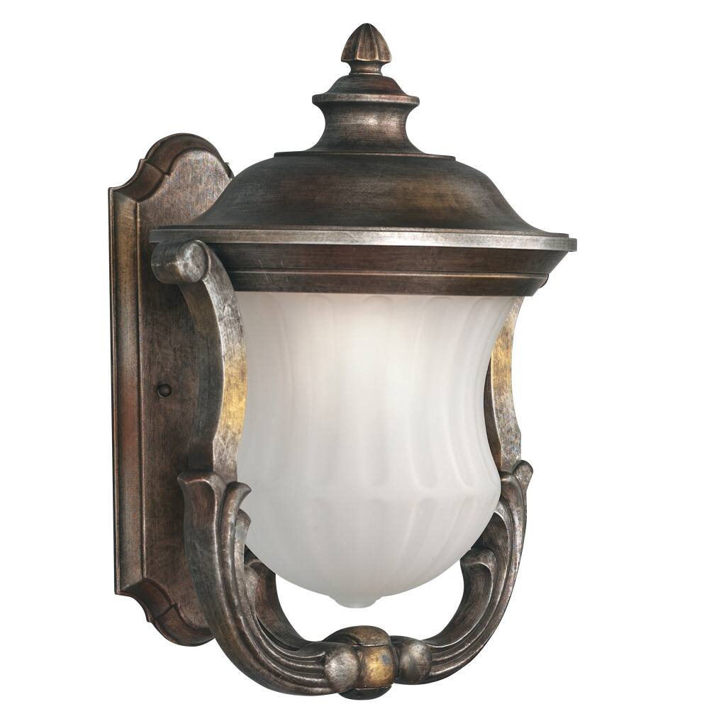 Transitional 1-light Bronze Outdoor Wall Light