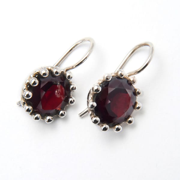 Sterling Silver Garnet Earrings India Free Shipping On Sterling Silver Garnet Earrings India