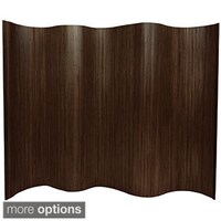 Handmade Beige Wood and Bamboo Take Free-standing Room Divider ... Handmade Beige Wood and Bamboo Take Free-standing Room Divider ...