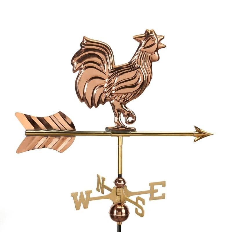 Rooster Garden Weathervane with Garden Pole by Good Directions