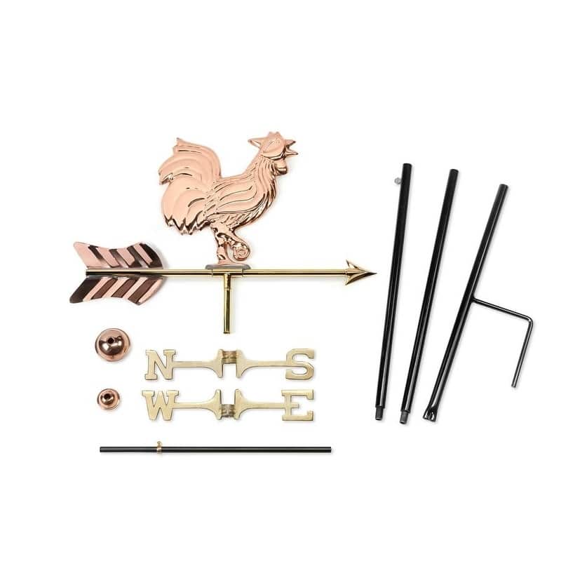 Rooster Garden Weathervane with Garden Pole by Good Directions