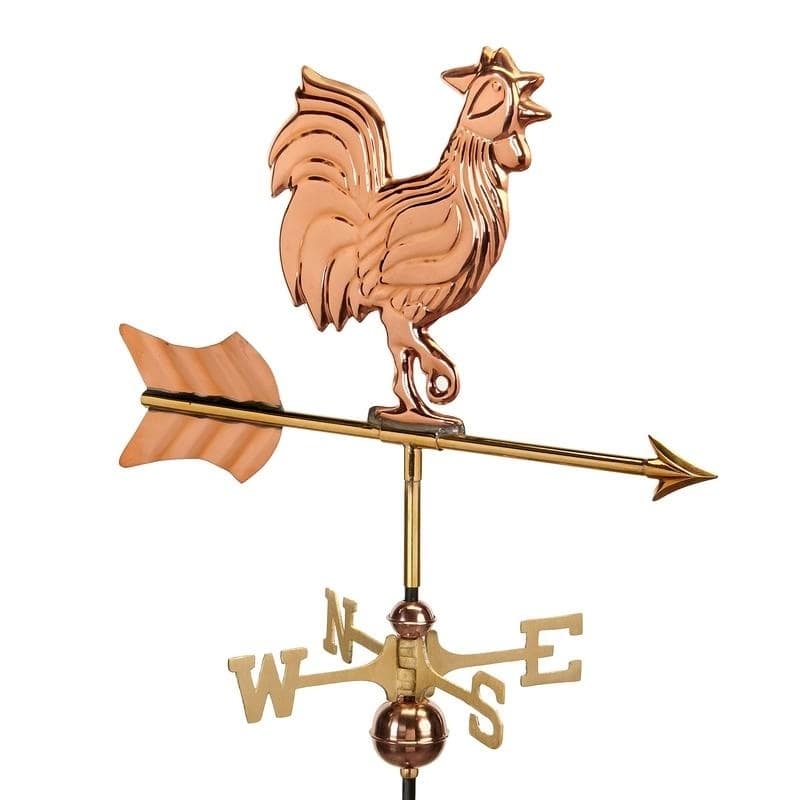 Rooster Garden Weathervane with Garden Pole by Good Directions