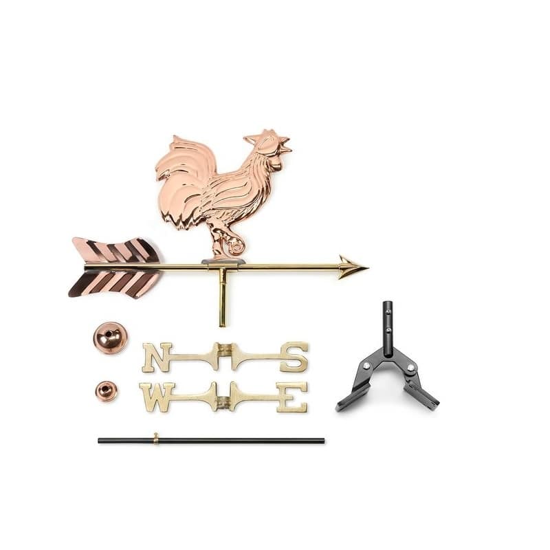 Rooster Garden Weathervane with Garden Pole by Good Directions
