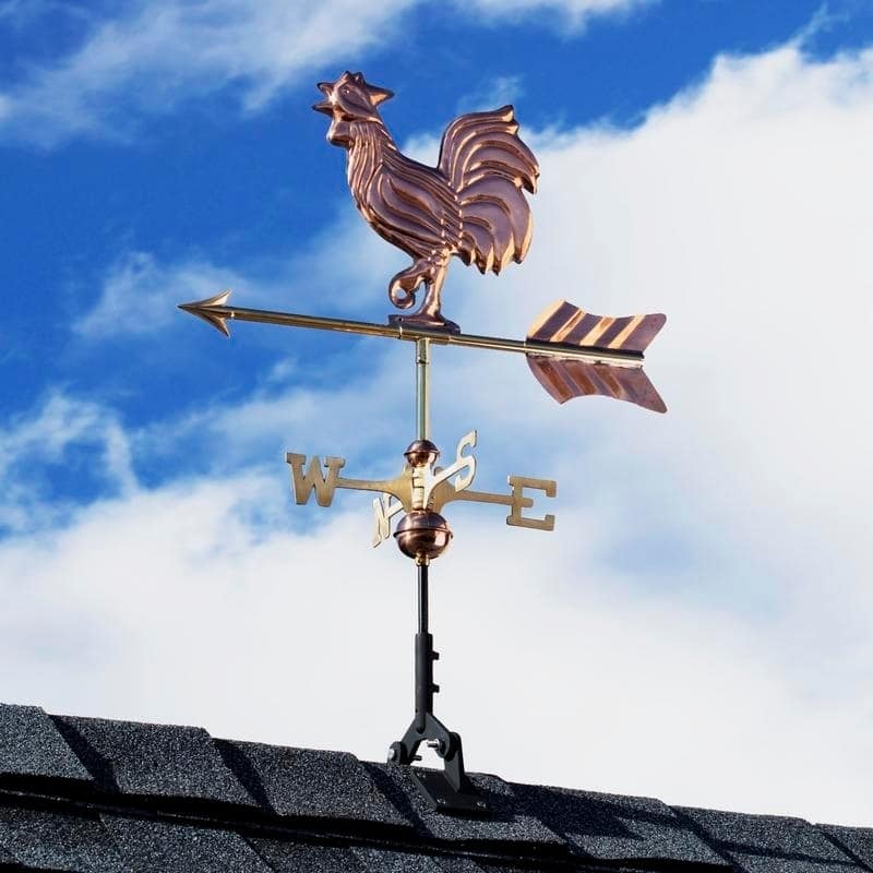 Rooster Garden Weathervane with Garden Pole by Good Directions