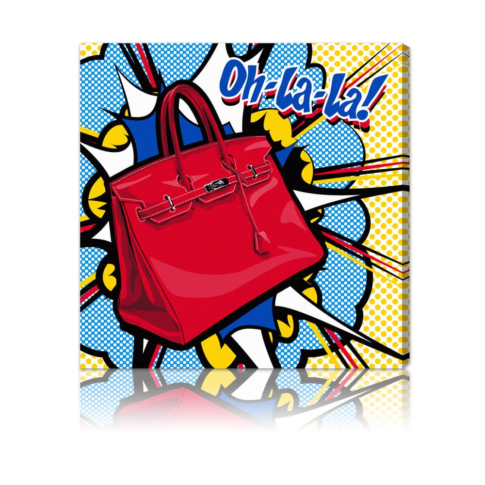 Oliver Gal 'Oh La La' Fashion and Glam Wall Art Canvas Print - Red, Blue