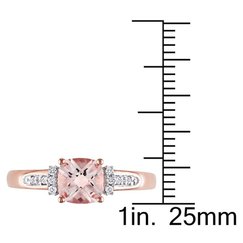 Miadora 10k Rose Gold Morganite and Diamond Accent Engagement Ring