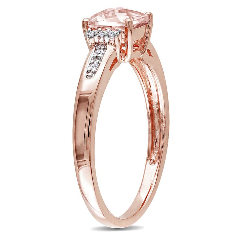 Miadora 10k Rose Gold Morganite and Diamond Accent Engagement Ring