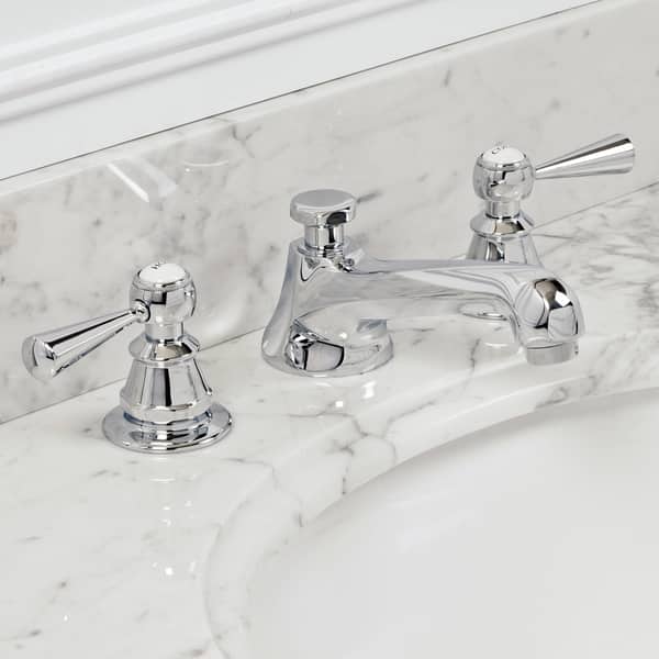 slide 2 of 2, Water Creation American 20th Century Classic Widespread Lavatory Faucet With Pop-Up Drain in Chrome Finish