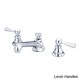 preview thumbnail 2 of 0, Water Creation American 20th Century Classic Widespread Lavatory Faucet With Pop-Up Drain in Chrome Finish torch lever handles