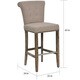 preview thumbnail 13 of 15, Rafa Grey Upholstered 30-inch Barstool by Kosas Home