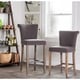 preview thumbnail 1 of 15, Rafa Grey Upholstered 30-inch Barstool by Kosas Home