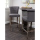 preview thumbnail 2 of 15, Rafa Grey Upholstered 30-inch Barstool by Kosas Home