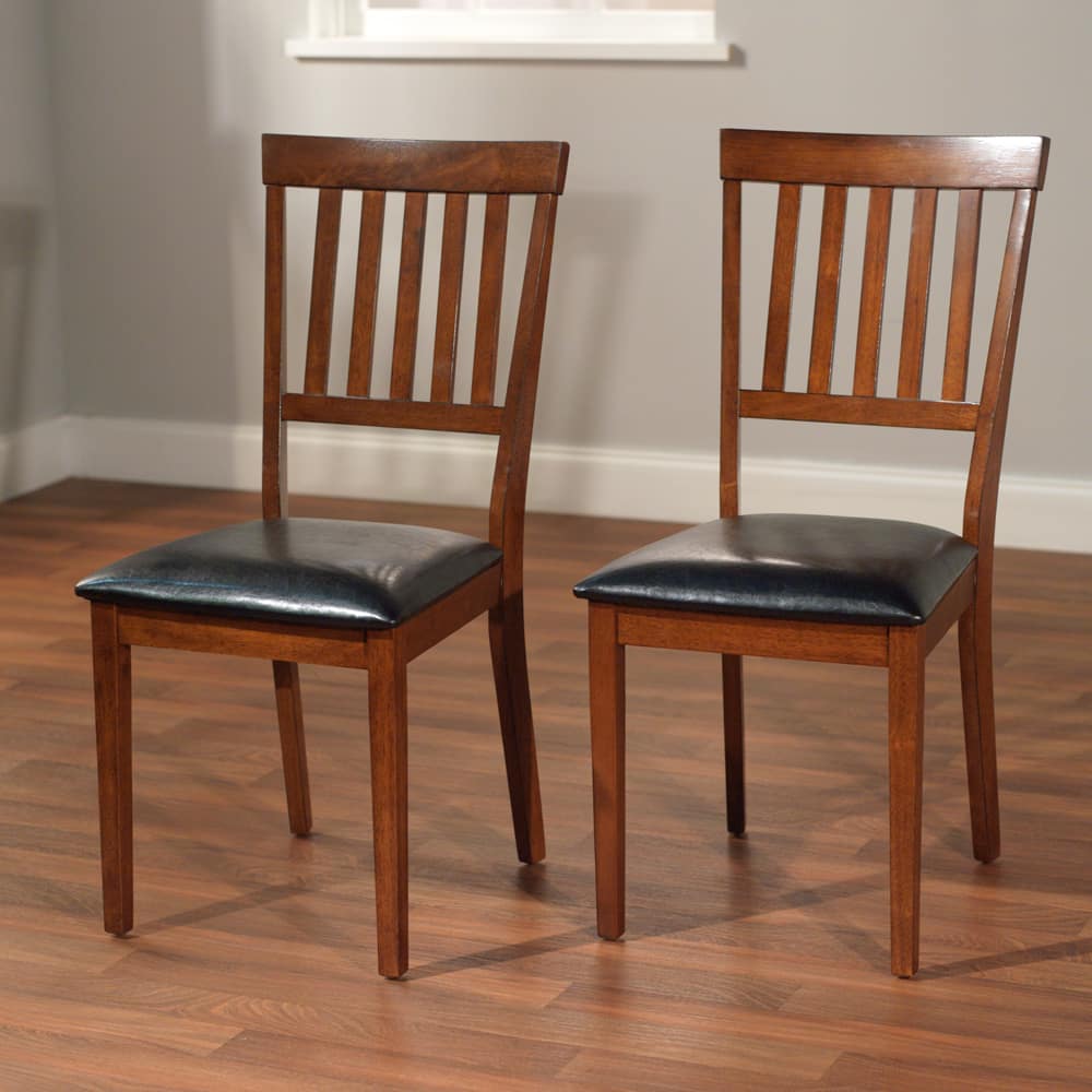 Simple Living Rhonda Faux Leather Dining Chairs (Set of 2)