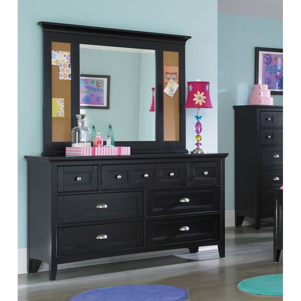 Akeela Contemporary Black or White 8 drawer Dresser