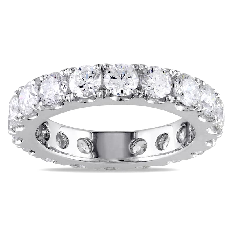 Miadora Signature Collection 14k White Gold 3ct TDW Diamond Eternity Ring