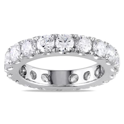 Miadora Signature Collection 14k White Gold 3ct TDW Diamond Eternity Ring