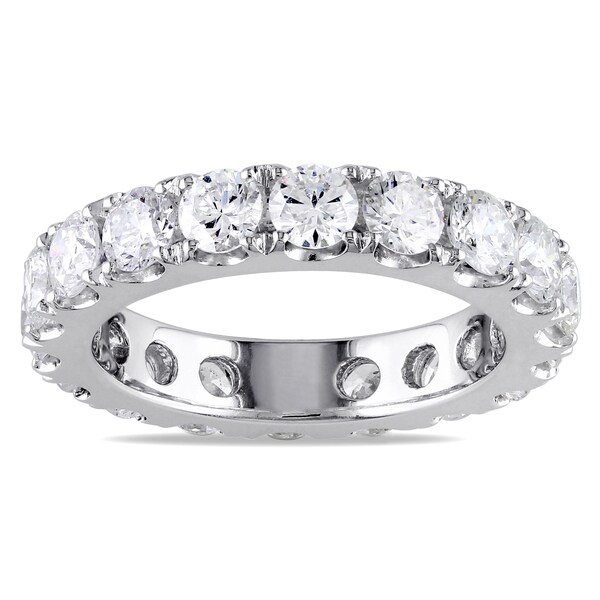 Miadora Signature Collection 14k White Gold 3ct TDW Diamond Eternity Ring