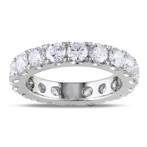 Miadora Signature Collection 14k White Gold 3ct TDW Diamond Eternity Ring