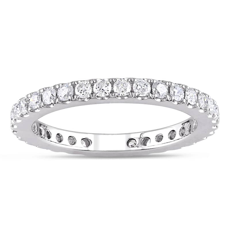 Miadora Signature Collection 14k White Gold 1ct TDW Diamond Eternity Ring