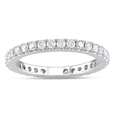 Miadora Signature Collection 14k White Gold 1ct TDW Diamond Eternity Ring