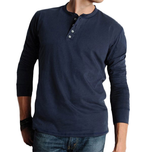 henley shirt long sleeve mens