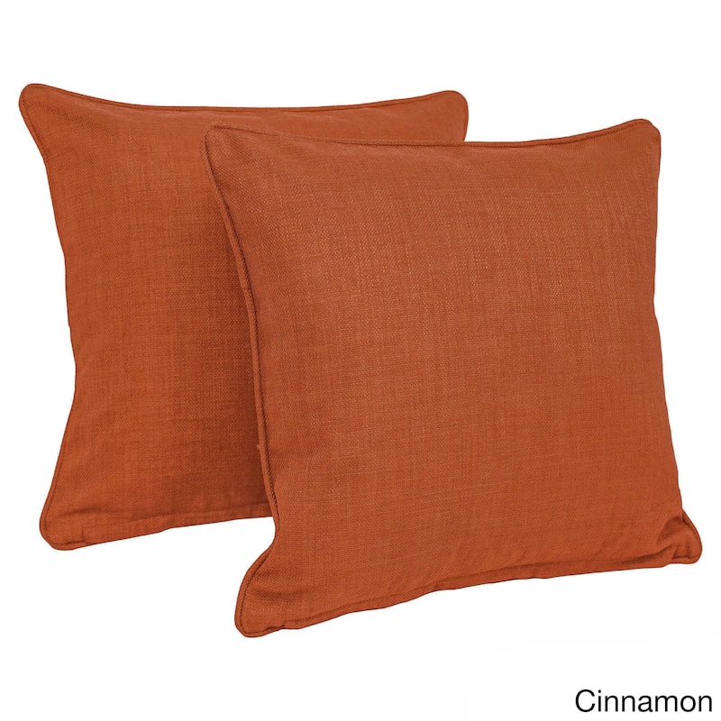 Blazing Needles 17-inch All-Weather Throw Pillow (Set of 2) - Cinnamon