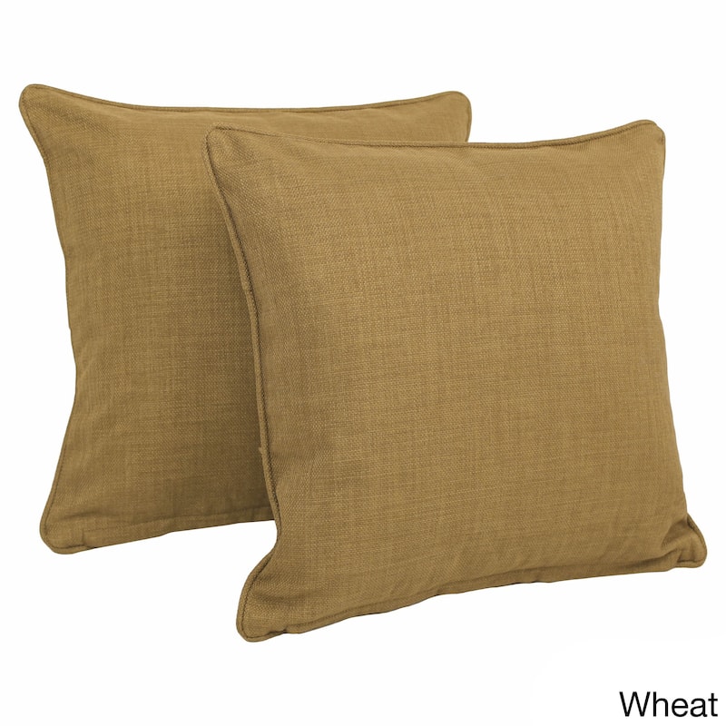Blazing Needles 17-inch All-Weather Throw Pillow (Set of 2) - Wheat