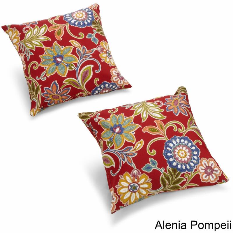 Blazing Needles 17-inch Indoor/Outdoor Throw Pillow (Set of 2) - 18 X 18 - Alenia Pompeii