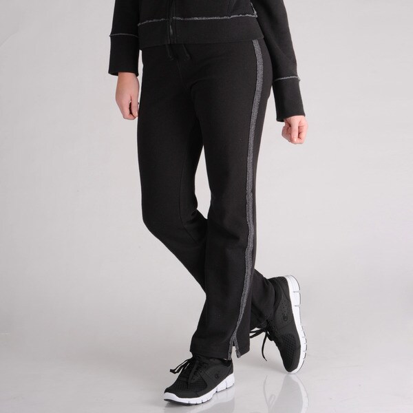 black straight leg sweatpants