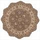 preview thumbnail 1 of 12, Nourison Heritage Hall HE09 Hand-tufted Area Rug 6' Round - Tan/Multi - Round