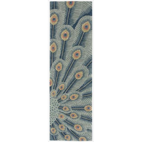 Shop Hand Tufted Moda Peacock Runner Rug 2 3 X 8 Free Shipping 