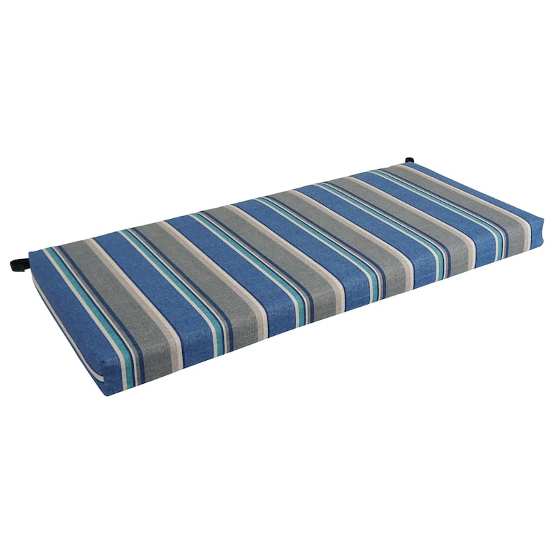 Blazing Needles 42-inch All-Weather Bench Cushion - Sovaro Denim