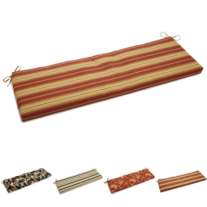 Blazing Needles 60-inch Indoor/Outdoor Bench Cushion - 60" - Freeport Ebony