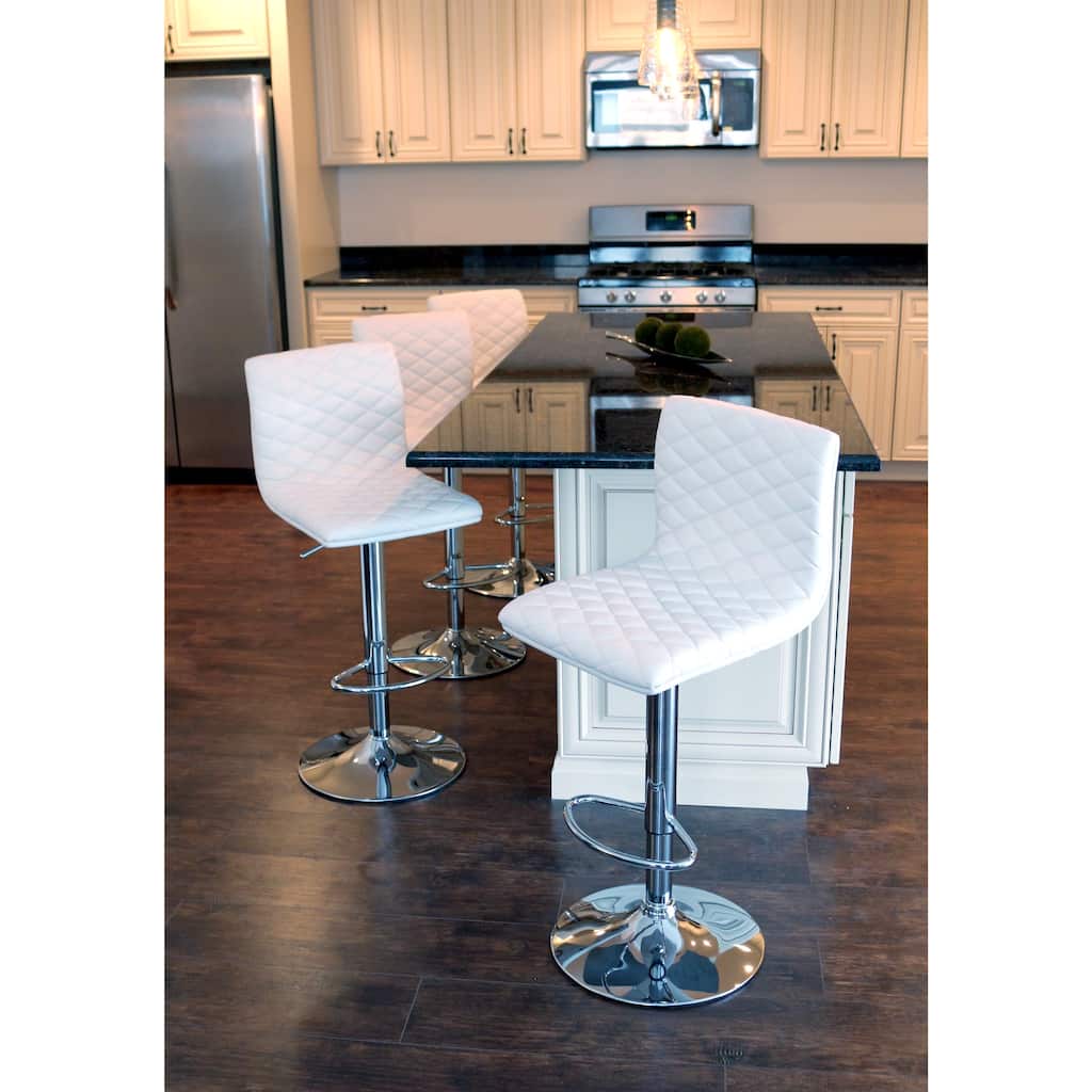 Caviar Adjustable Contemporary Swivel Barstool