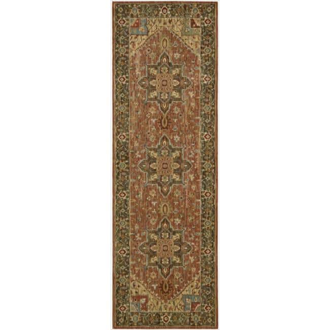 Nourison Living Treasures Area Rug - 2' 6" x 8' - Rust/Red - Runner/Rectangle