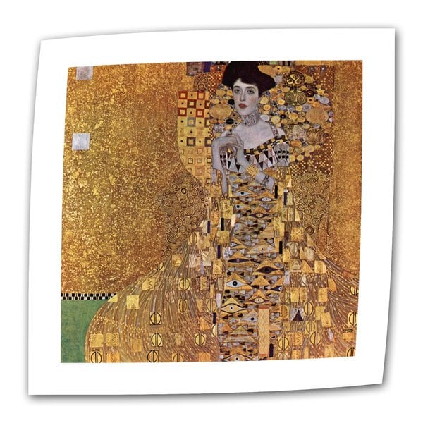 Gustav Klimt 'Portrait of Bloch Bauer' Flat Canvas ArtWall Canvas