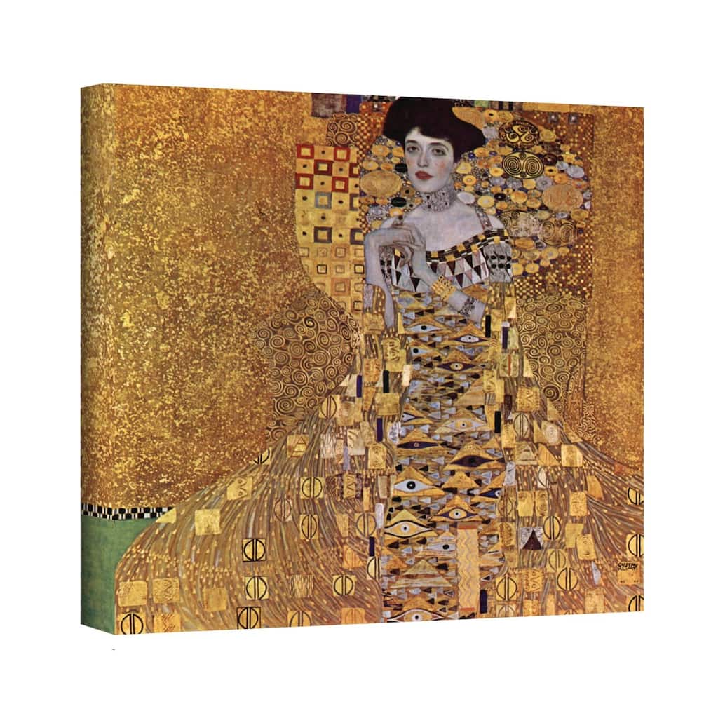 Gustav Klimt 'Portrait of Bloch Bauer' Gallery Wrapped Canvas