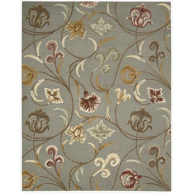 Nourison In Bloom INB09 Hand-tufted Area Rug - 2'6" x 4' - Smoke - Rectangle