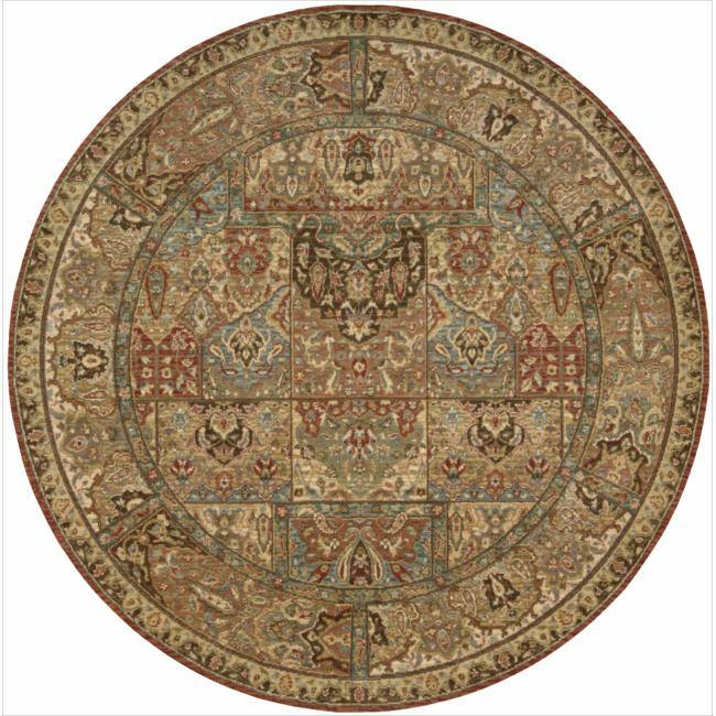 Nourison Living Treasures Area Rug - Multi - 5'10" Round - Runner/Round