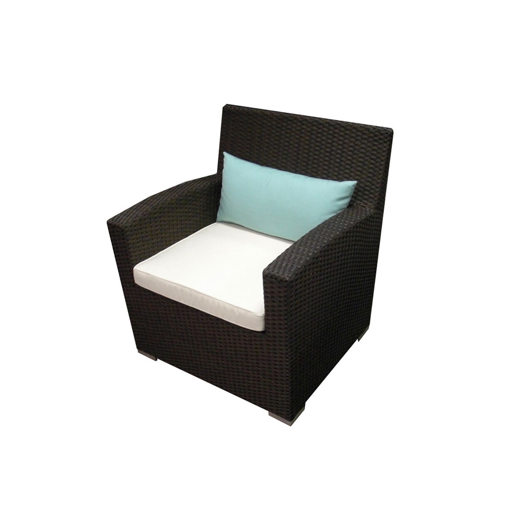 St Tropez Outdoor Lounge Chair (EspressoBrand Source Environmentally responsible resin wicker Hospitality gradeDesigned to be outside in the elements 24/7Dura Weave is made from high density polyethyleneColor and UV protection is saturated throughout the