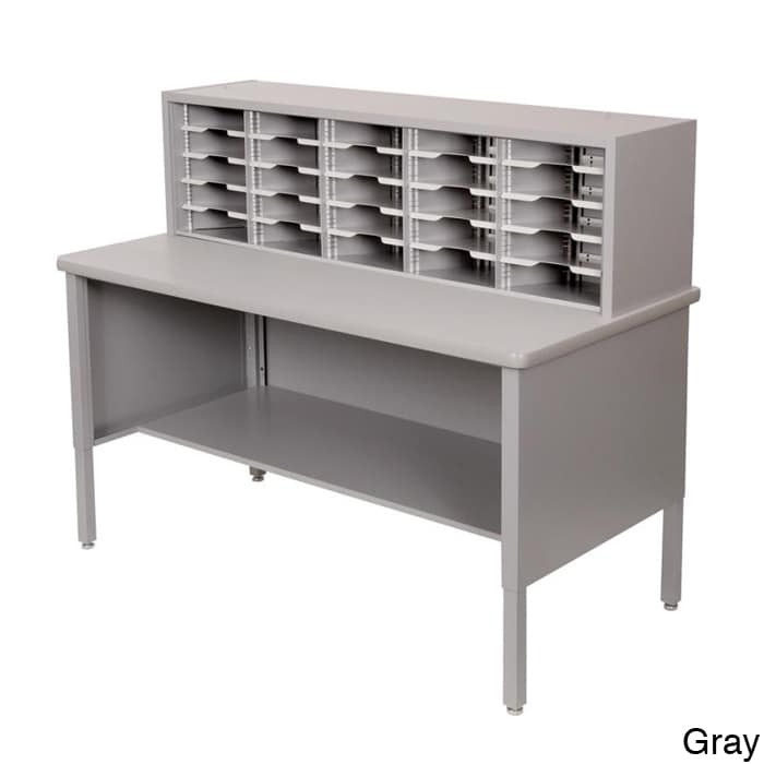 Marvel Adjustable Mail Sorting Station with Lower Shelf (25 Grey | eBay