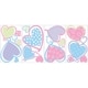 preview thumbnail 2 of 1, Hearts Peel & Stick Wall Decal Art